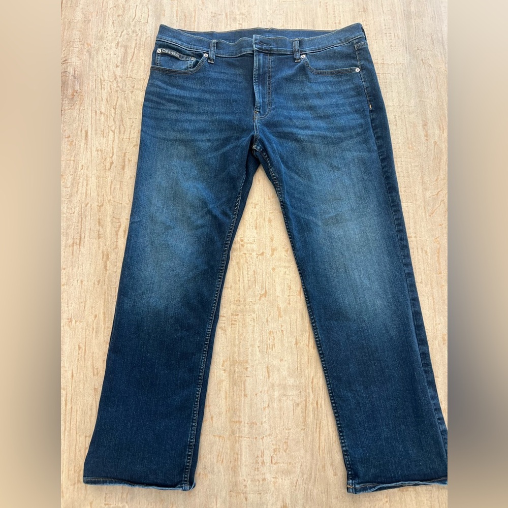 Calvin Klein Dark Blue Men's Straight Jeans 38/30